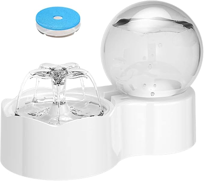 Cats Fountain Dog Water Dispenser 77oz Water Capacity Quiet Automatic Drinking Water Bowl with Filter Pad