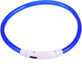 Totority Glowing Pet Dog Collar Led Dog Collar USB Rechargeable Reflective Buckle Night Safety