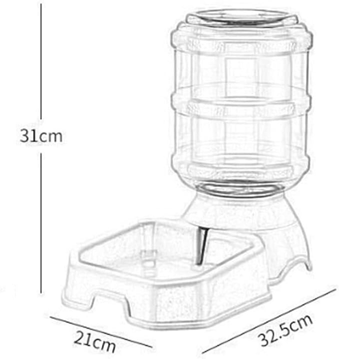 3.8L Big Capacity Automatic Dog Food Feeder Water Set Unplugged Fountain Dispenser Waterer Self Feeding Bowl For Small Large Pet Dog Cat Puppy cat fountain (Size : Feeders) (Water dispensers)
