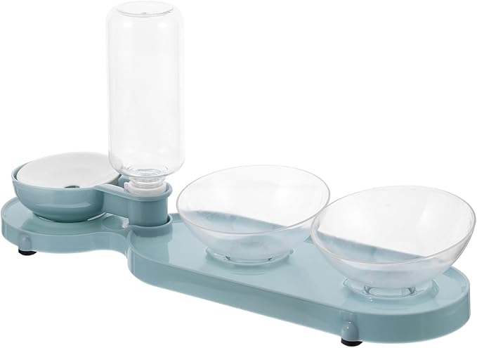 Dual-use Cat Feeder Automatic Water Dispenser Pet Tilt Bowl Cat Water Dispenser Easy to Clean