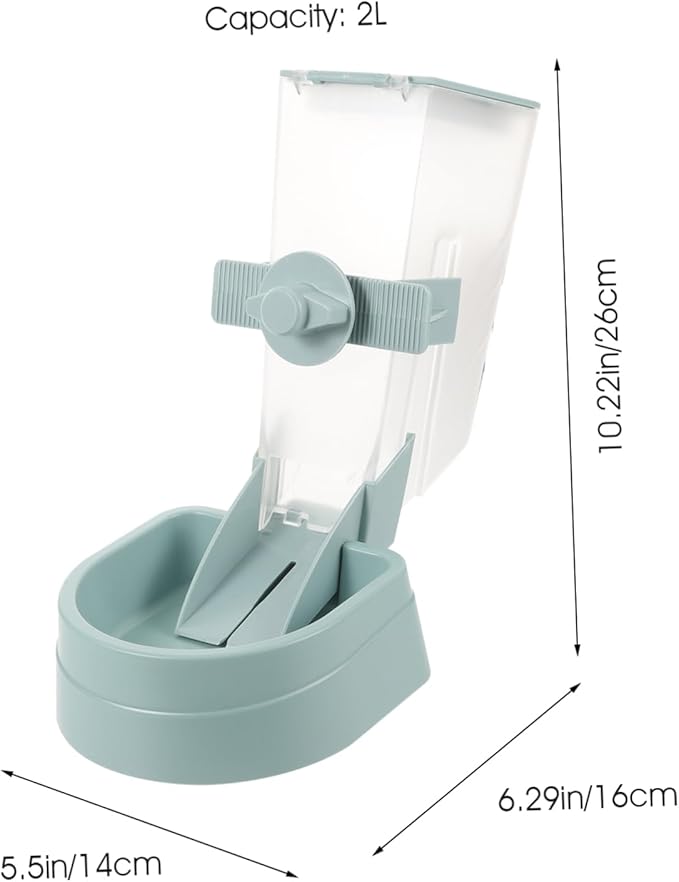 Automatic Pet Feeder Dispenser for Dogs Puppies Hanging Bowl Design No Electricity Required Easy to Prevents Spills and Messes for Cages and Kennels