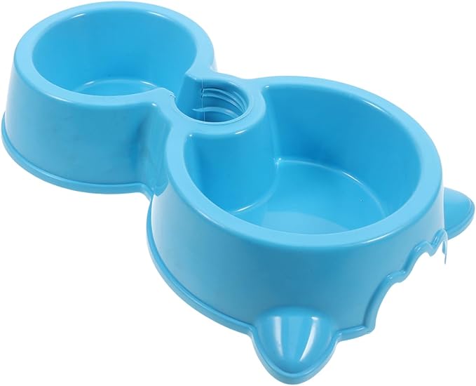 POPETPOP Elevated Dog Food Bowl Water Bottle Attachment Automatic Pet Feeder for Dogs Slow Feeder
