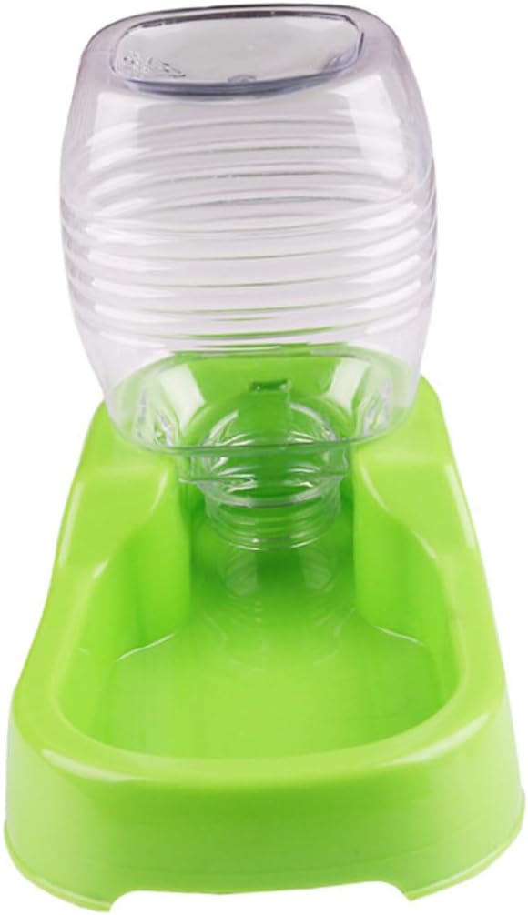 FRCOLOR 2pcs Pet Water Feeder Bowl Creative Dog Water Dispenser Unique Design for Home and Pet Shops Smooth Easy to Green