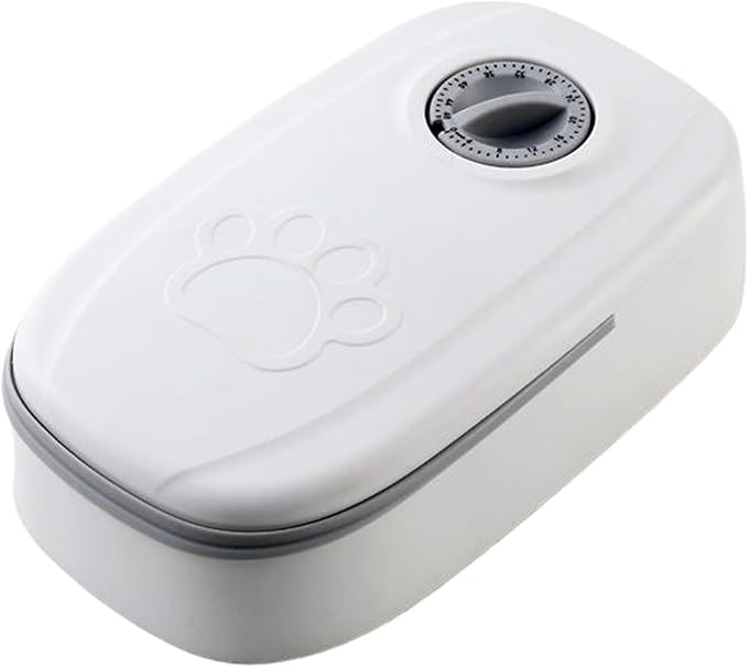 Automatic Feeders, Automatic Pet Feeder 24 Hours Retain Freshness ABS Timed Cat Feeder for Wet & Dry Food Non-Slip Foot Mat Sealed Detachable Automatic Feeder,Single-Meal