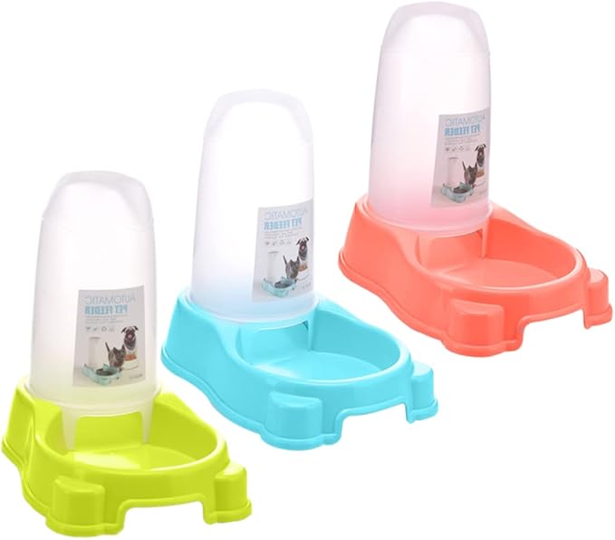Automatic Pet Feeder Dispenser for Dogs Cats Plastic -Slip Washable Parts Pp Resin Tasteless Safe Random Color