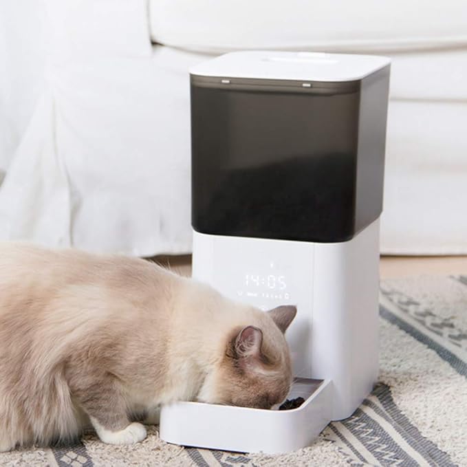 Automatic Cat Feeder,6.5L Dog and Cat Food Dispenser for Small & Medium Pets,Smartfeeder, Portion Control, Programmable Timer,Touch Screen Up to 1-5 Meals A Day