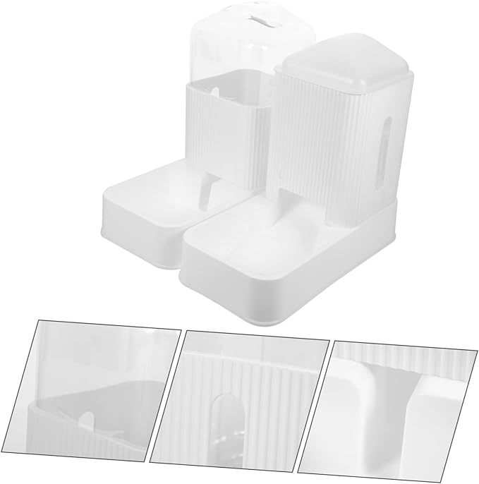 HANABASS 1set Automatic Dog Feeder Water Dispenser Food Water Bowls Easy to Pet Accessory for Home Use Smooth Design