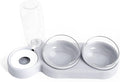 2-in-1 Pet Cats Dogs Food Bowl Water Bowls Automatic Dispenser for Dog Cat Feeders Drinking Products(Gray)