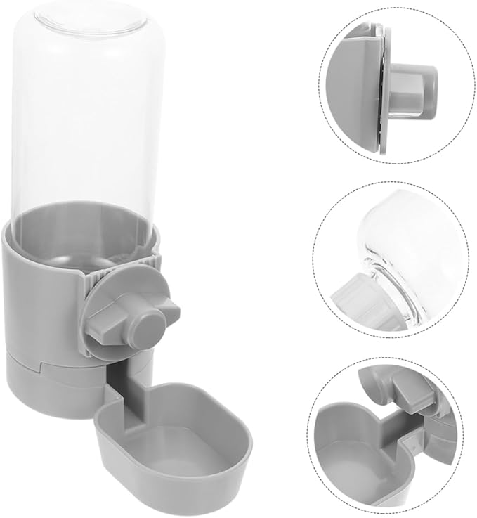 GANAZONO Hanging Automatic Pet Waterer for Cats and Dogs and Easy to Feeder Compact Design for Indoor Use for Busy Pet Owners Gray