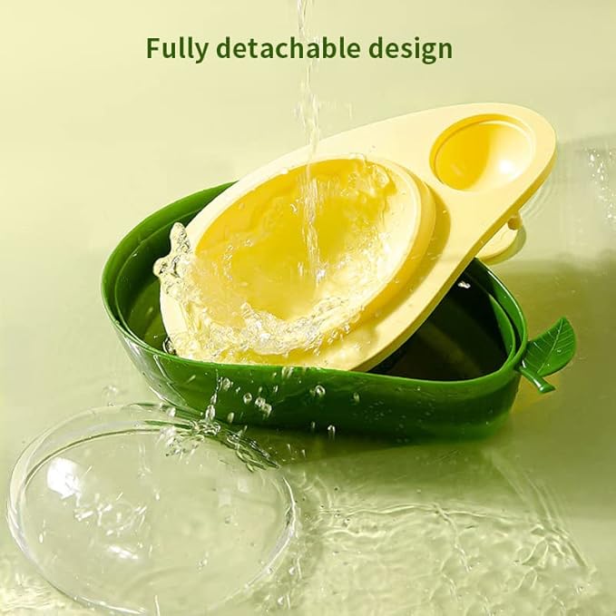 Raised Cat Food Bowl and Automatic Water Dispenser Set,Avocado Gravity Cat Water Dispenser Slow Feeder Dog Bowls,Multifunctional Self Dispensing Pet Waterer for Puppy Kittens (Set)