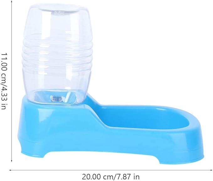 Mipcase Dog Water Feeder, Dog Water Dispenser Large, Automatic Pet Food Water Dispenser Plastic Food Feeding Bowls for Dogs Cats (Blue)