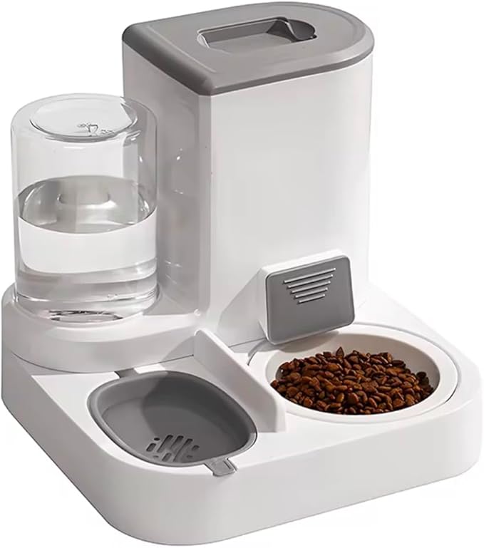 2 in 1 Automatic pet Feeder and Water Dispender for Cats and Dogs 3 Colors to Choise (Blue,Green,Gray)