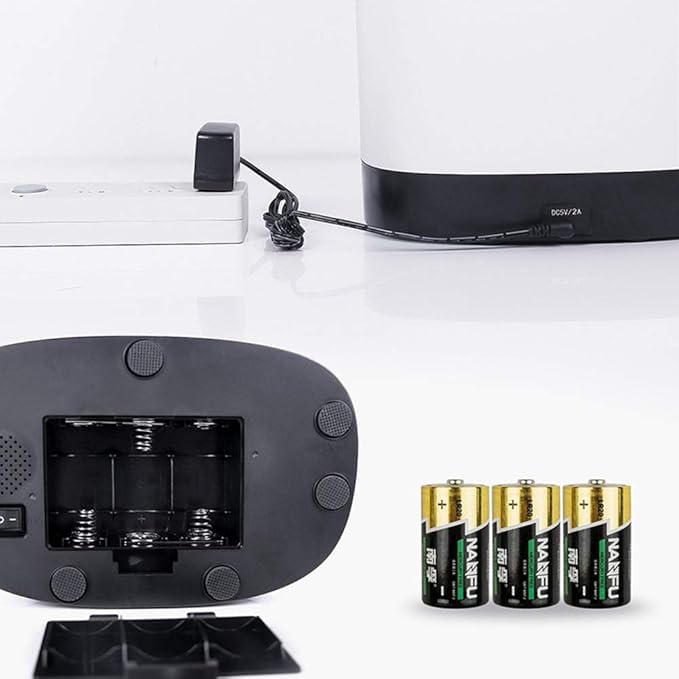 feeders White + Black pet Dog cat Automatic Feeder 4.3L Large Capacity recordable Feeding Machine Bowl 4 Meals Timing quantitative Dual Power Supply ABS