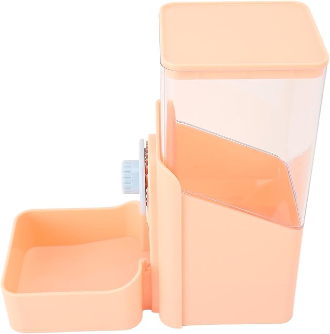 Alomejor Automatic Pet Feeder, Large Capacity Gravity Feeder with Leak Proof Design, Convenient Hanging Design for Cat Dog Cage (Pink)