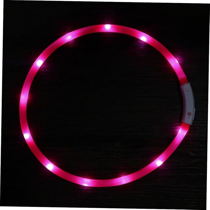 USB Rechargeable Led Night Dog Collar Flashing Pet Collar Light Modes for Safety During