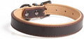 Dog Collar Necklace Leather Durable Collar Double Layer Double Color Puppy Pet Cat Collars Dark Brown M
