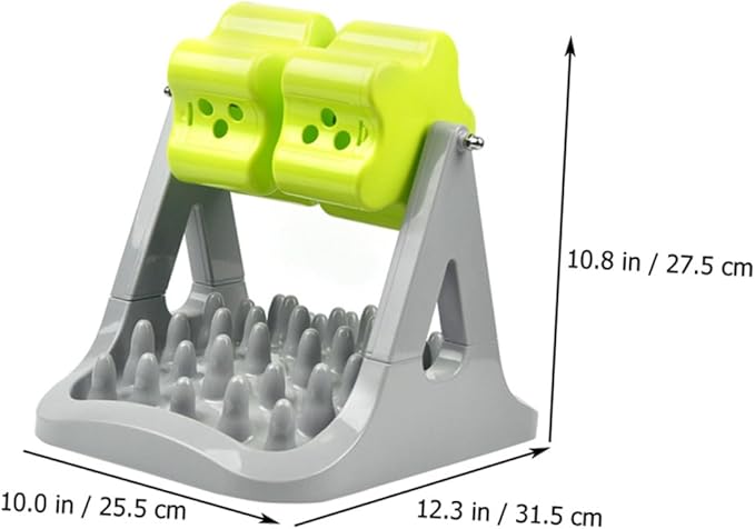 Kisangel 1piece Automatic Rotatable Dog Food Dispenser Pet Feeder Bowl for Dogs Break Design Easy to Clean Material for Feeding Training