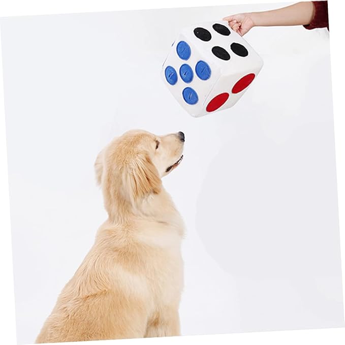 SUPVOX Plush Dog Dice White Sniffing Training Enrichment for Pets Soft Funny Nosework Snuffle for Interactive Play