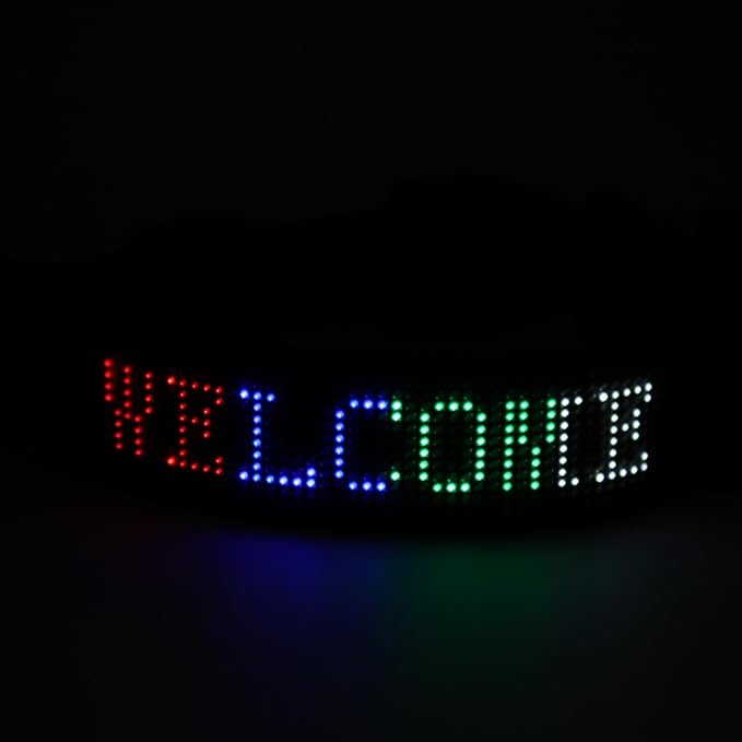 Colorful LED Dog Collar with, Rechargeable Lightup Klace for Cam and Night Walking