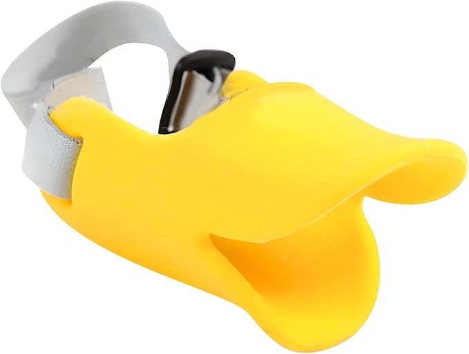 NACOCO Anti Bite Duck Mouth Shape Dog Mouth Covers Anti-Called Muzzle Masks Pet Mouth Set Bite-Proof (Yellow, M)