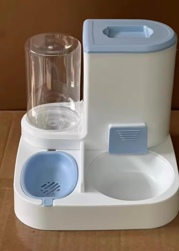2 in 1 Automatic pet Feeder and Water Dispender for Cats and Dogs 3 Colors to Choise (Blue,Green,Gray)
