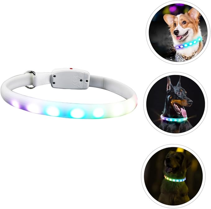 USB Charging LED Dog Collar Pet Collar with Comfortable Material for Dogs Durable Design for Various Weather Conditions