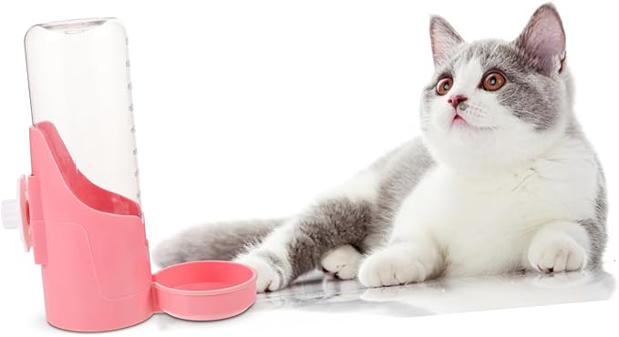 Automatic Pet Water Feeder Wall-Mounted Drinking Device for Dogs Cats Leak Design Height for Comfortable Drinking Angle for Pets