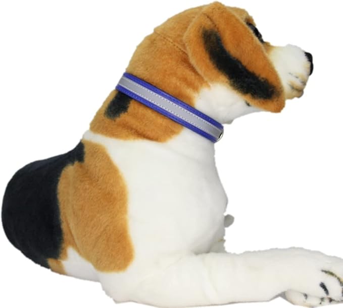 Anti lost Leather Luminous Collar Pet Collar Reflective Belt Pet Accessories 2pcs orange S 1.5cm*37cm Neck 26cm 34cm