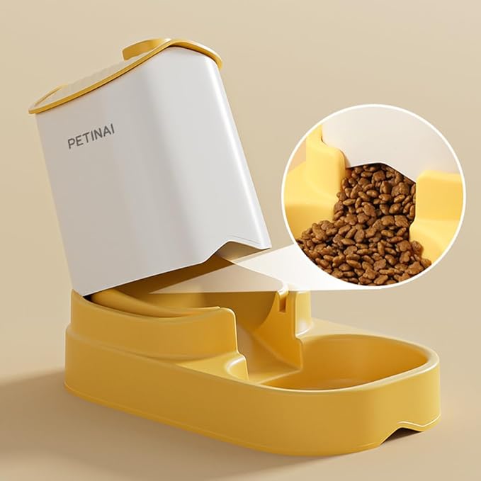Automatic Dog Cat Water Dispenser Gravity Feeder Set, Pack of 2, Small, 6-Pound Food Capacity
