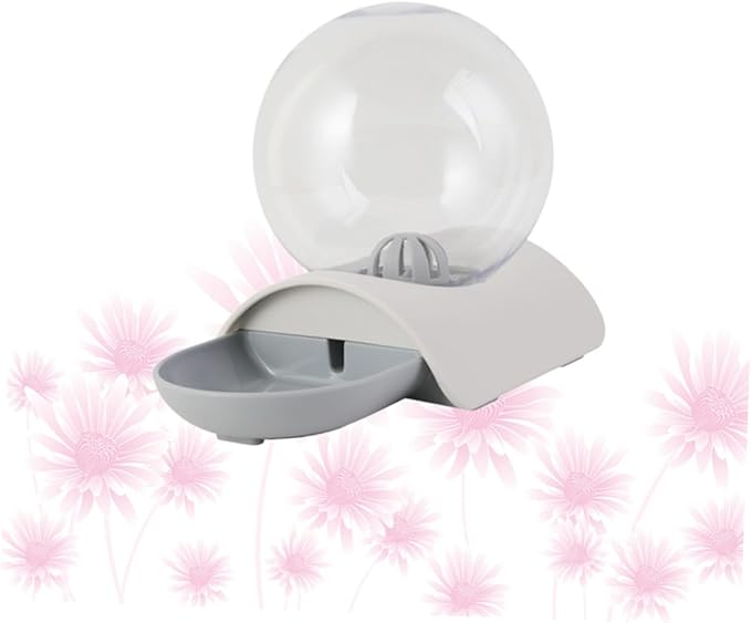 Automatic Pet Water Dispenser for Cats Dogs Smooth Water Feeder Grey for Home Use Unique Design Prevents Spills