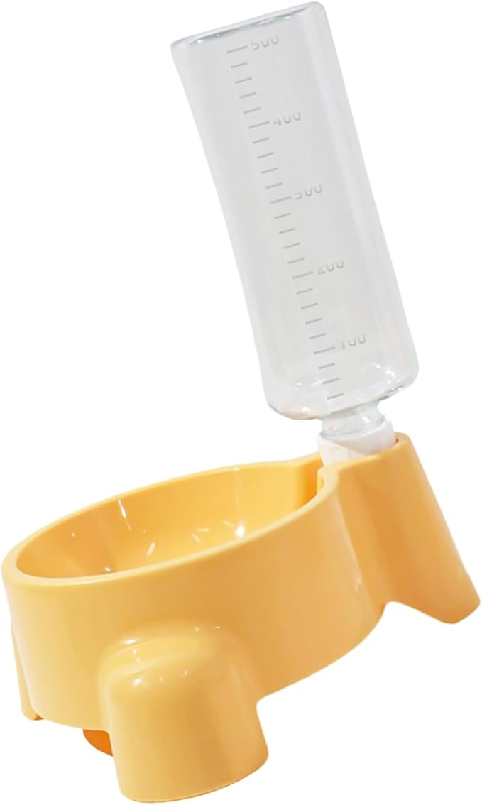 Elevated Pet Feeders with Removable Bottle 500ml Automatic Water Dispenser Cat Dogs