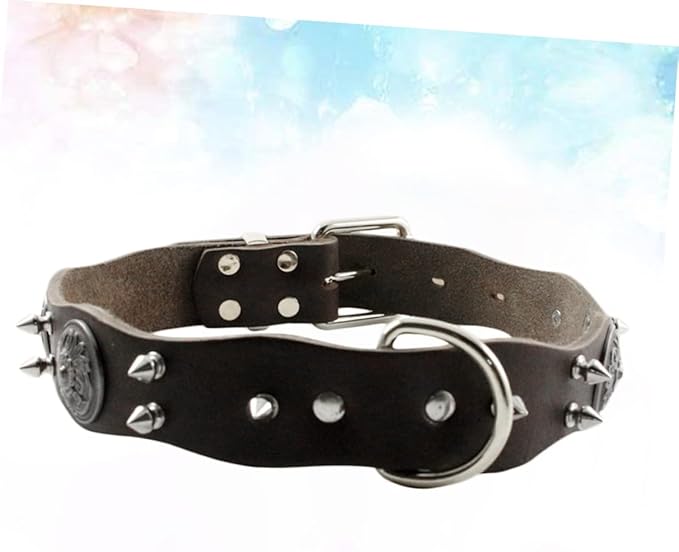 BESPORTBLE Pet Collar Leather Necklace for Medium to Large Dogs Stylish Design Accessory for Pets
