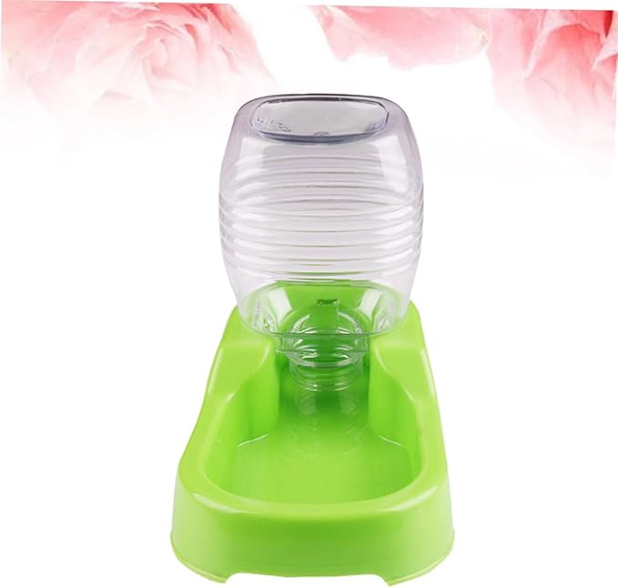 FRCOLOR 2pcs Pet Water Feeder Bowl Creative Dog Water Dispenser Unique Design for Home and Pet Shops Smooth Easy to Green