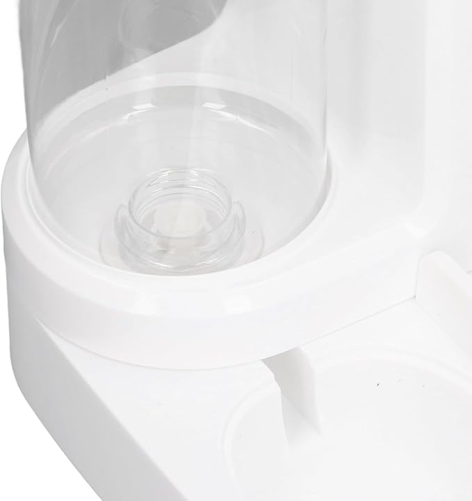 Pet Water Dispenser Food Feeder, Pets Automatic Feeder Waterer Set Detachable 2 in 1 Safe One Piece Design for Indoor (Blue)