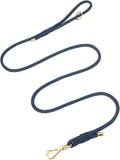 Durable Handwoven Dog Leash for Small & Medium Dogs, 5/16 inch Rope Lead with Anti-Tangle Swivel Clip, Soft & Lightweight, 5FT Long – Ideal for Daily Walking & Training (Prussian Blue)