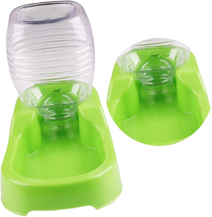BESPORTBLE Pet Water Feeder Bowl Creative Green Design Non Tip Automatic Water Dispenser for Dogs Puppies Smooth Surface for Home Pet Shops