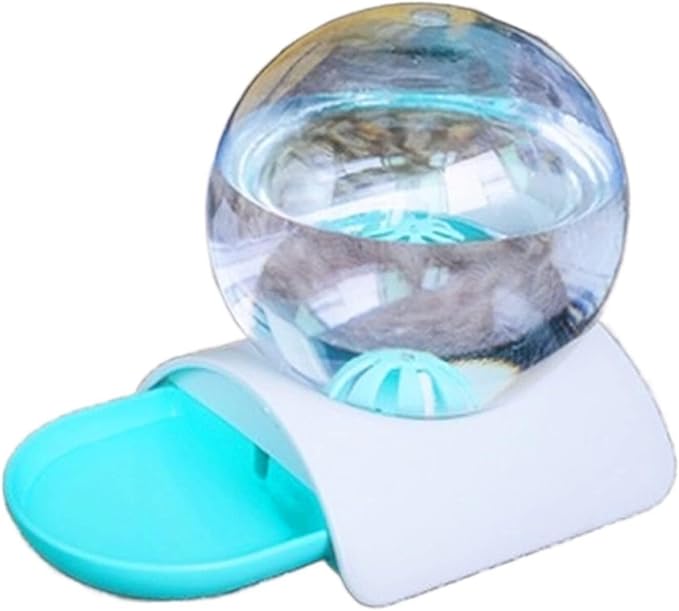Automatic Dog & Cat Water Dispenser, 2.8L No Electricity Bubble Fountain, BPA- Pet Feeder (Blue)
