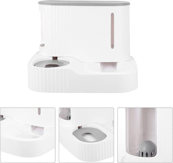 balacoo Automatic Pet Feeder Cat Water Dispenser Detachable Design for Small Dogs and Cats Continuous Food and Water Supply Easy to Visible Window for Monitoring Refill Needs