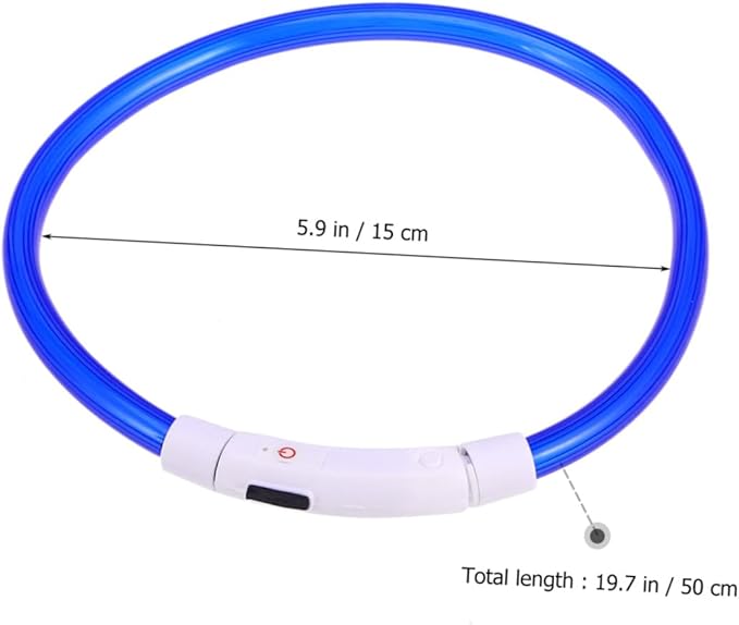 UPKOCH Led Dog Collar USB Rechargeable Glowing Pet for Night Safety Energy-Saving -Friendly Design