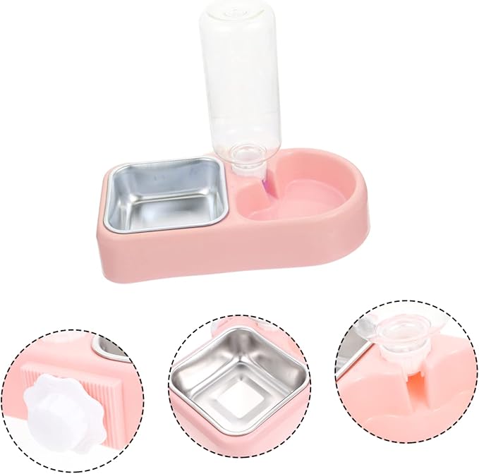 HANABASS 1set Hanging Cat Feeder Detachable Dog Bowl Automatic Water Dispenser for Cats and Dogs Easy to Convenient Design for Home Travel