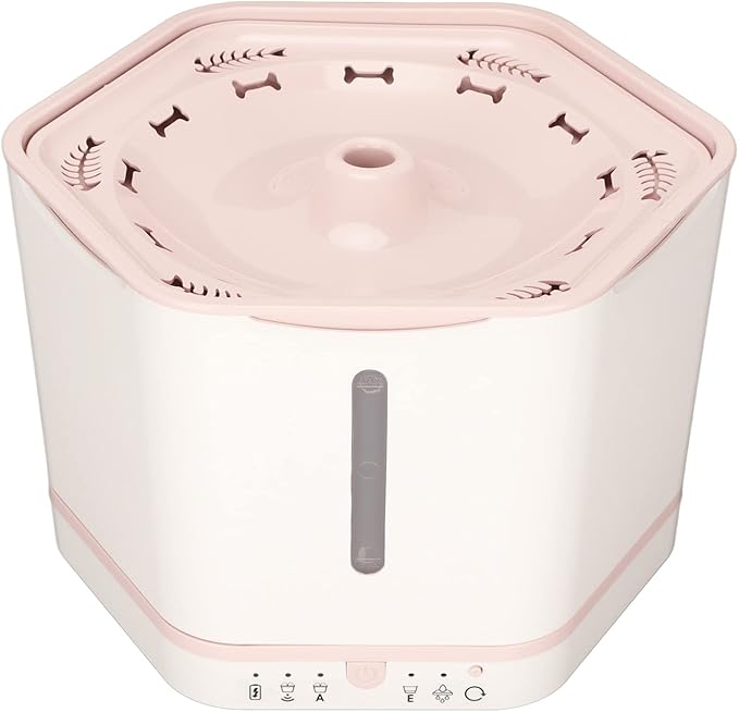 FILFEEL Automatic Induction Pet Dispenser with Large Capacity and Intelligent Features for Cats and Dogs (Pink)