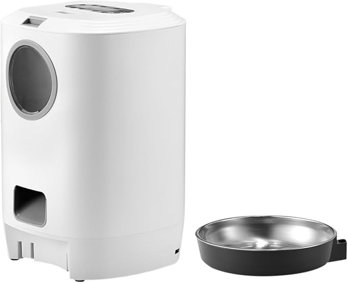 YARNOW Smart Pet Feeder Automatic Dog Feeder with Voice Recorder 4-Meal Programmable Timer Dry Food Dispenser for Cats and Dogs
