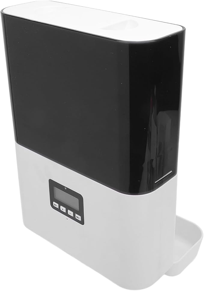 Pet Food Dispenser, Hanging Automatic Transparent Cat Food Dispenser with Timed Feeding Large Capacity Intelligent Sensing Anti Clogging Dog Food Feeder for Home (US Plug 100-240V)