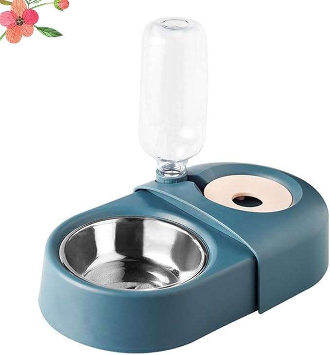 Mipcase Creative Automatic Pet Feeding and Drinking Bowl Non-tip Design Removable Bowls for Cats and Dogs Convenient Dual Function for Food and Water
