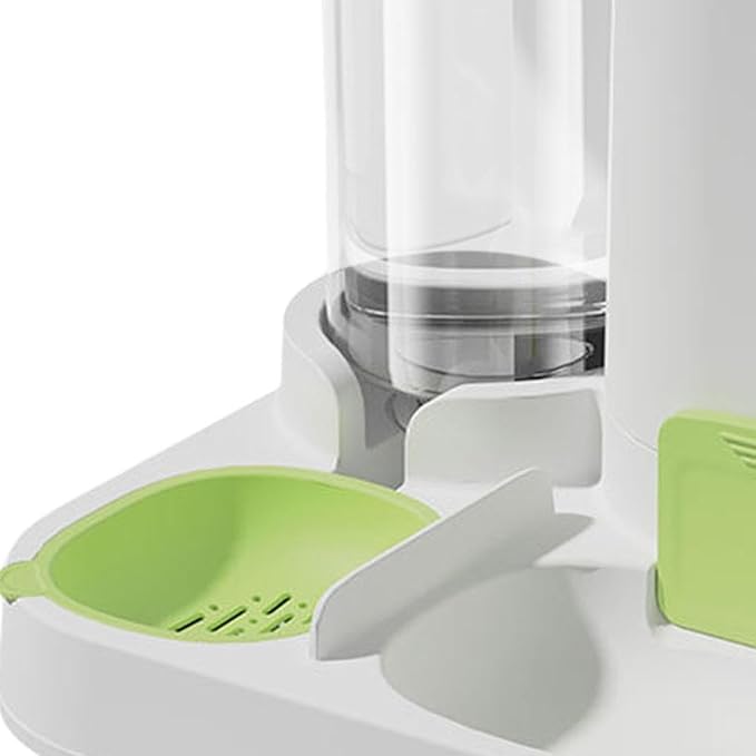 Automatic Pet Feeder Waterer, Cat Feeder, Dog Bowl, Removable Portable Water Dispenser, Green