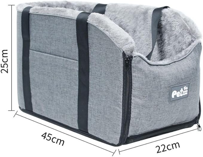 Washable Dog Console Car Seat Portable Detachable Pet Car Booster Seat Pet Supplies Linen Arctic Fleece Travel Tote Bags Dogs Cats