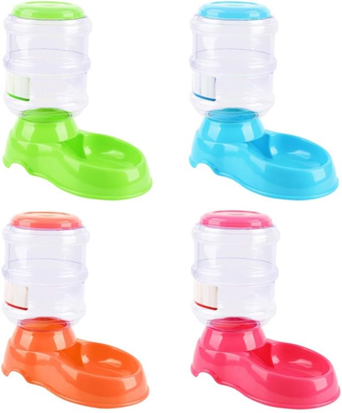 Automatic Pet Water Food Dispenser Capacity Easy to Use Feeder Bowl for Dogs Cats and Puppies