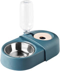 ibasenice Automatic Pet Feeder Bowl with Anti-Spill Design, Blue Food and Water Dish for Dogs and Cats, Sturdy Pet Feeding Bowl for Home Use