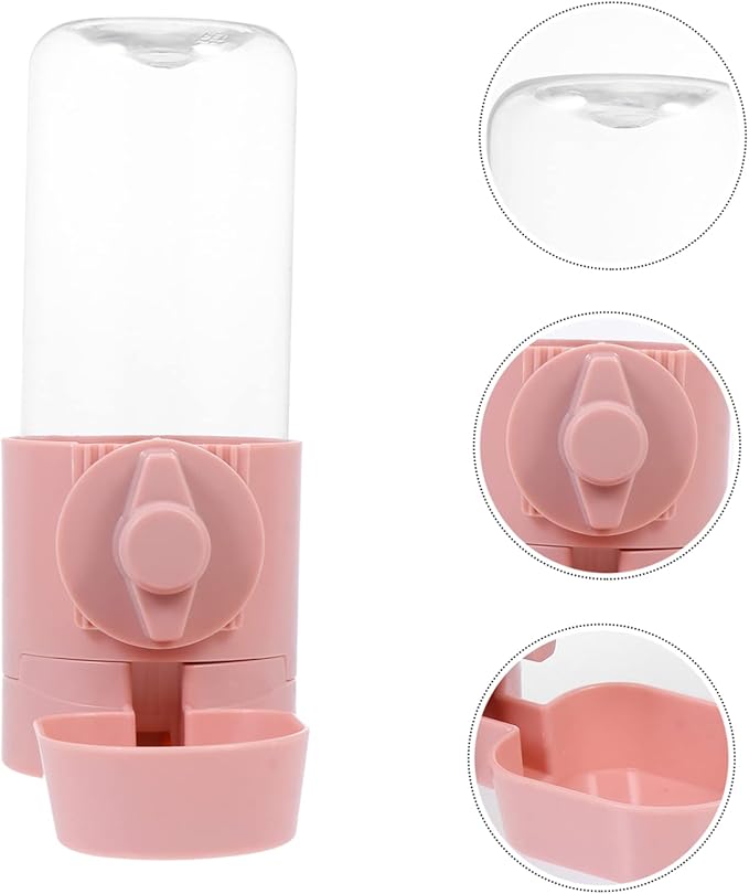 TOYANDONA Hanging PET Water Dispenser Automatic Water Feeder for Dogs and Cats Leak-Proof Drinking Fountain for Cage Suitable for Small Animals