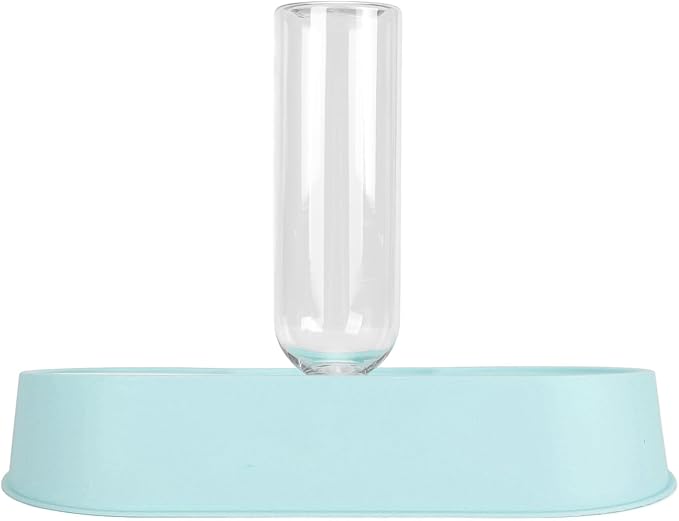 Puppy Water Dispenser, Cat Food and Water Dispenser Set Water Dispenser Bottle Double Automatic Cat Feeder Pet Feeder for Small or Medium Size Dogs Cats Puppy Kitten Rabbit (Blue)